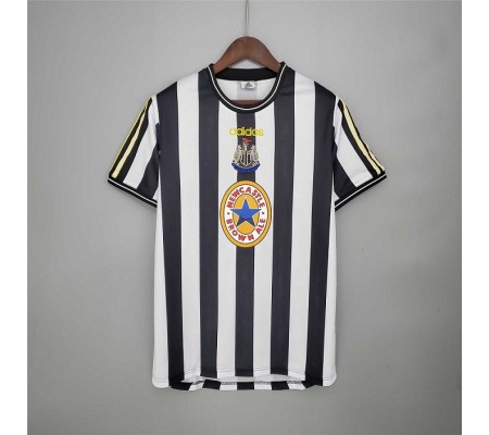 Newcastle 97/99 Home White&Black Soccer Jersey